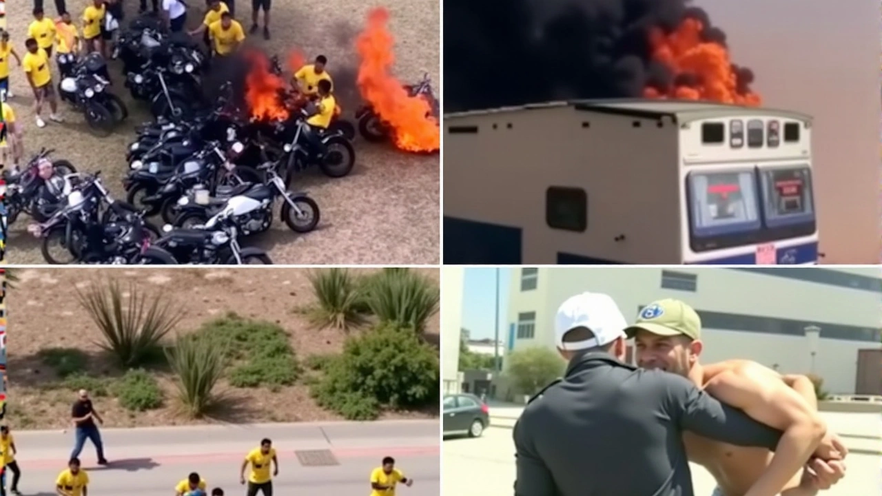 Confrontación violenta entre hinchas de Botafogo y Peñarol en Río de Janeiro deja vehículos incendiados, heridos y detenidos