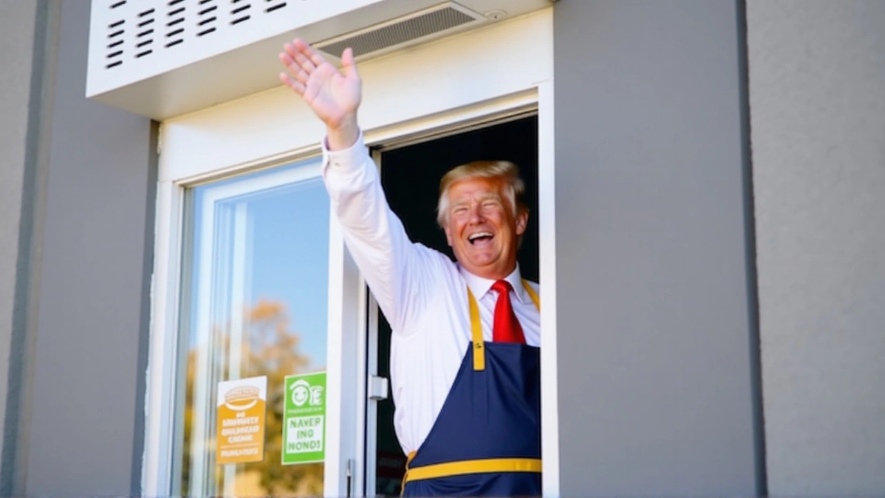 Donald Trump sorprende vendiendo papas fritas en McDonald's en un innovador movimiento de campaña