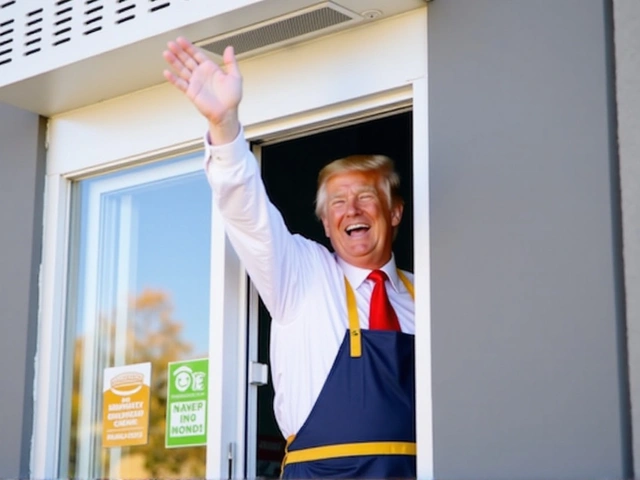 Donald Trump sorprende vendiendo papas fritas en McDonald's en un innovador movimiento de campaña